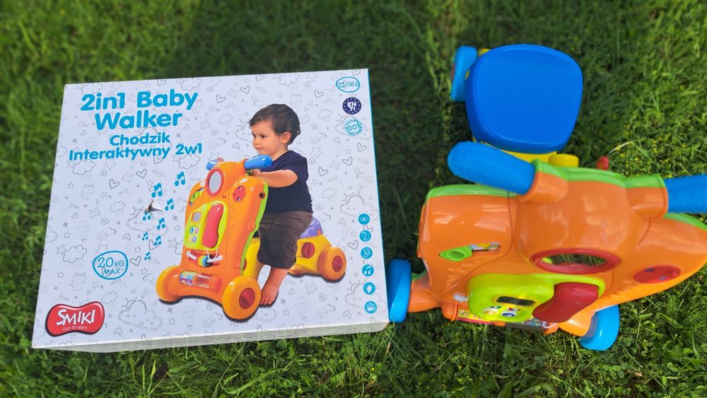 Smiki, Baby Walker, chodzik, pchacz interaktywny, 2w1