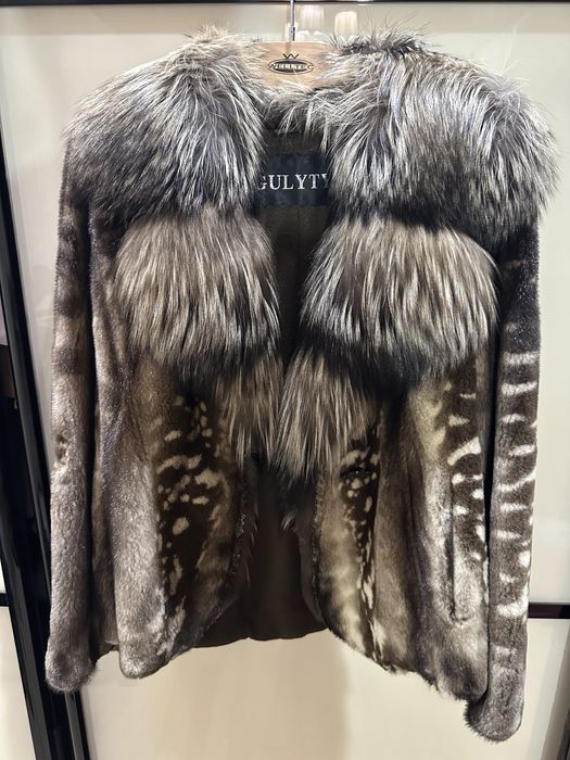 Шуба норка чернобурка италия s-m