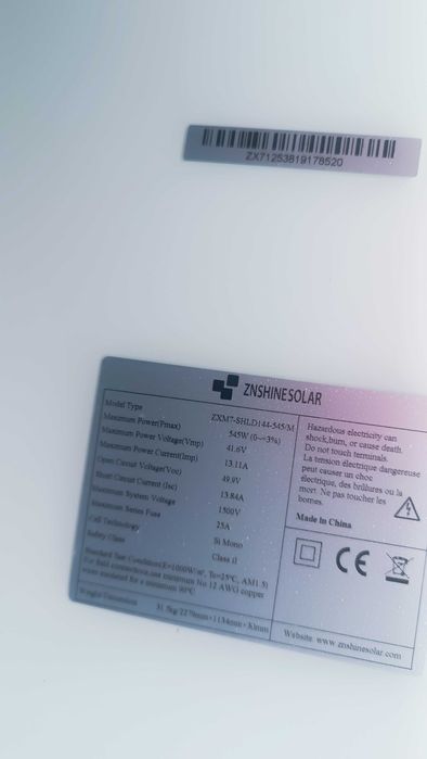 Panele fotowoltaiczne ZN SHINE ZXM7-5HLD144-545/M