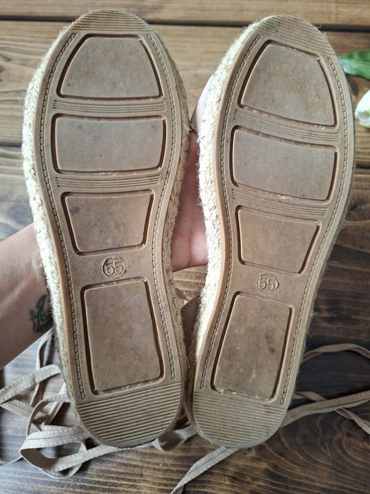 Sandały espadryle z wiązaniem boho lato - 39