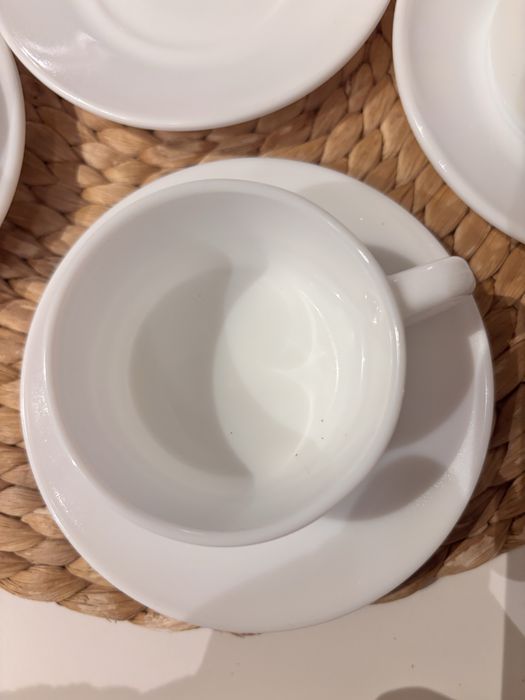 Conjunto de 5 chavenas de cafe brancas