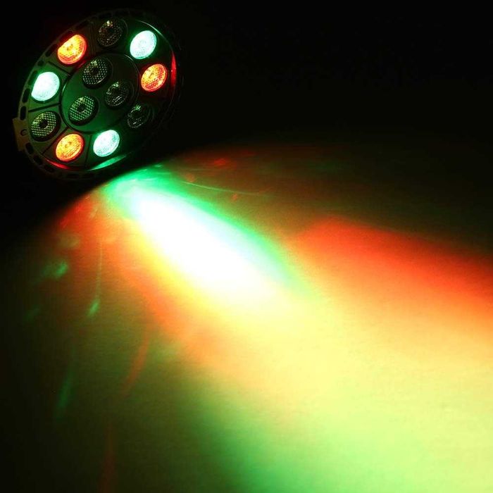 4x Oświetlenie sceniczne Światła dyskotekowe imprezowe 12LED RGB DMX