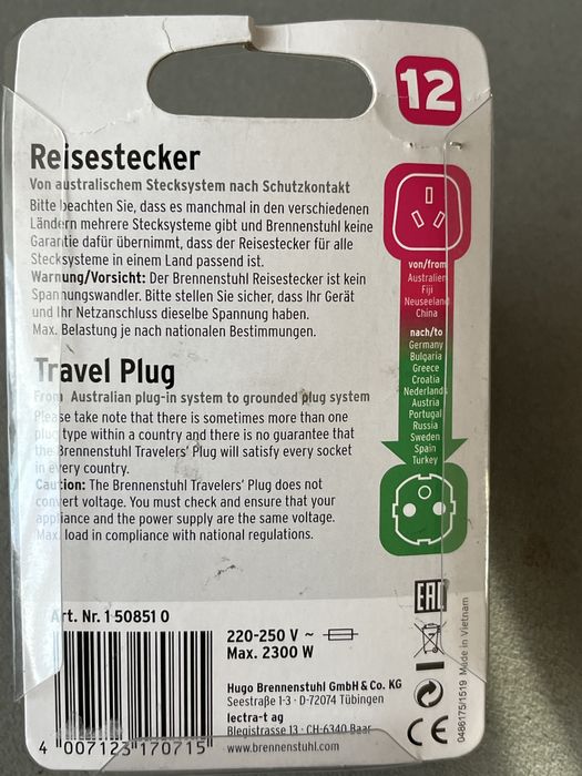 Adapter do 12 krajow firmy BRENNENSTUHL- Nowe#9#10