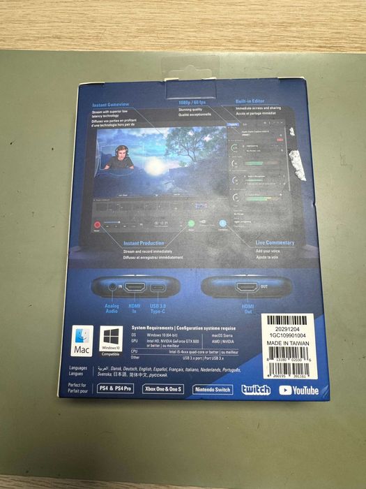 Elgato HD60 S - Placa de Captura 1080p60 - NOVA / SELADA