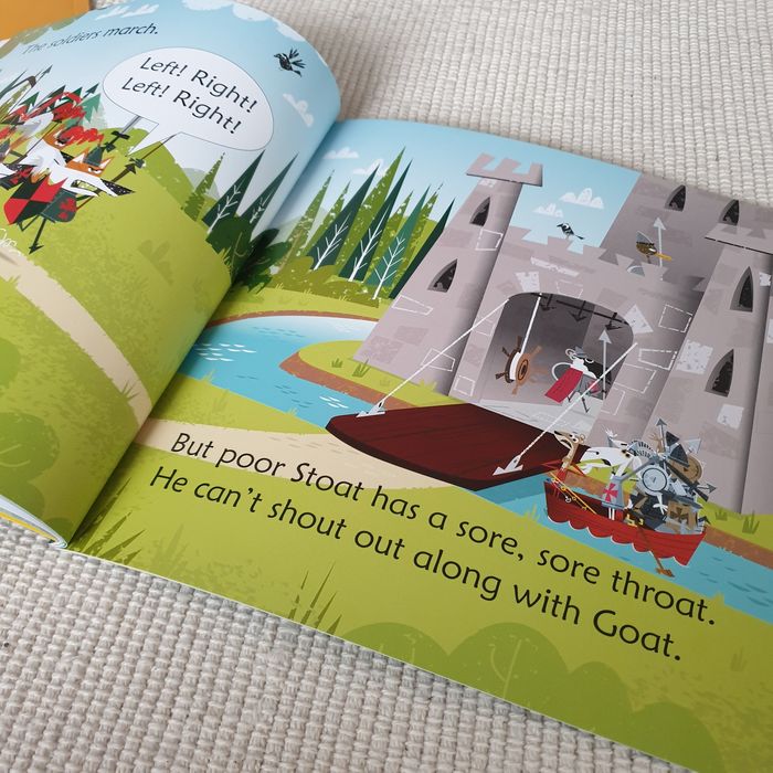 Usborne Poppy and Sam Barn on Fire, Goat in a boat