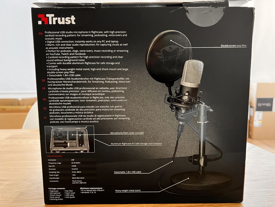 Microfone USB Trust GXT 252 EMITA