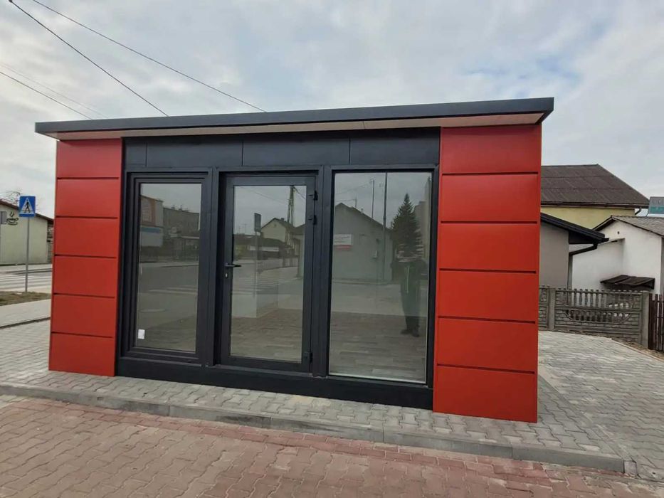 Pawilon handlowy domek całoroczny z płyty PIR100 PRODUCENT