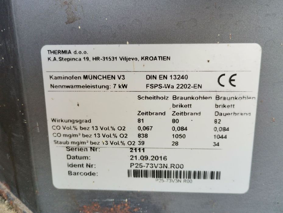 Piec kominkowy Munchen v3