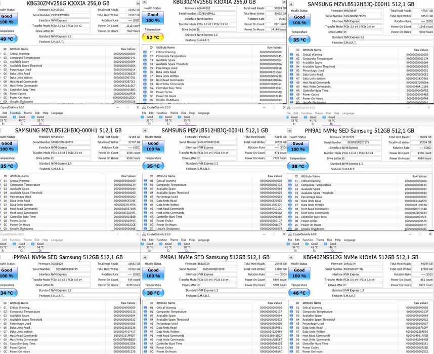 2.5 M.2 SSD диск 250GB 500GB 1TB 2TB Crucial Samsung SK Hynix