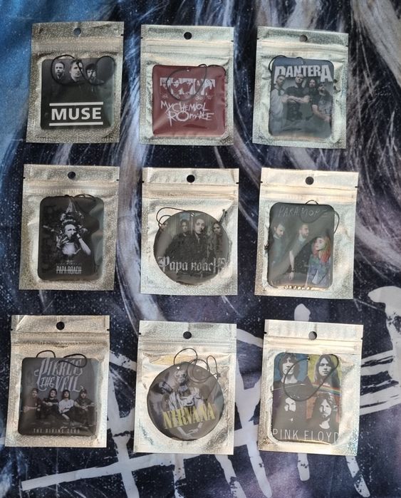 Aromatizador de Bandas para Carro Rock Metal e Outros