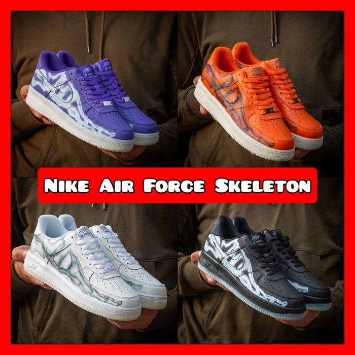 БЕЗ ПЕРЕДПЛАТИ‼️Кросівки Nike Air Force 1 Skeleton / 36-46, ПРЕМІУМ