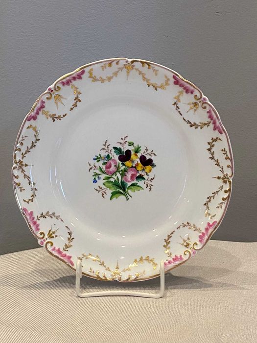 Talerze deserowe, porcelana (I poł. XIX w.) Schumann Moabit SPM Berlin