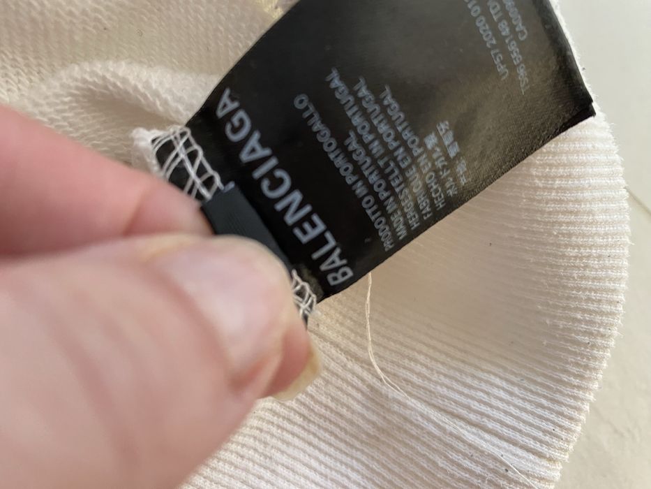 Balenciaga XL biala bluza z kapturem