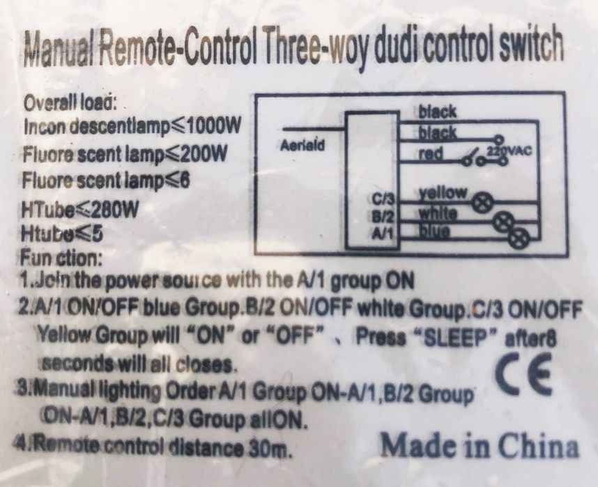 Módulo controlo remoto - comando