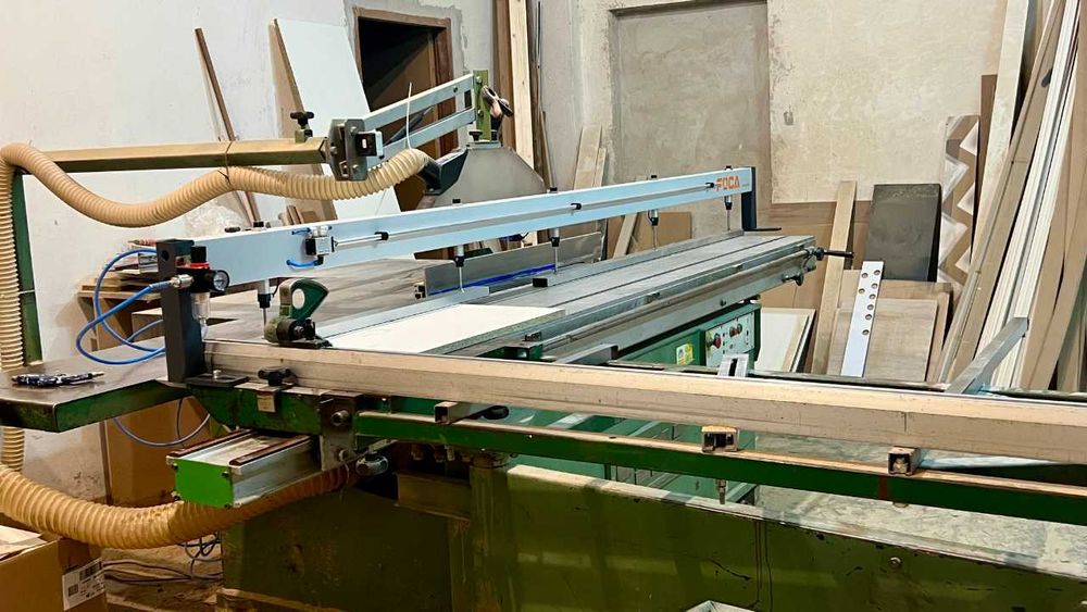 Docisk piły formatowej, pneumatyczna belka dociskowa REMA FELDER 320cm