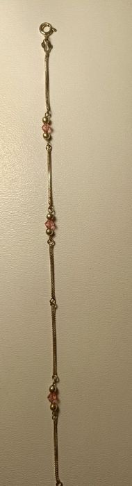 Срібний браслет Весна зі срібними кульками ,та розовими 925 проба