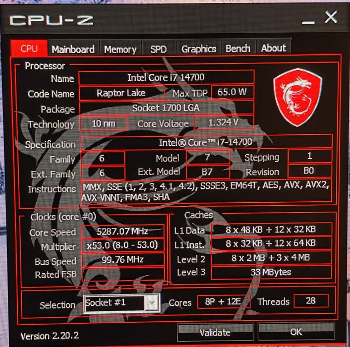 Pack Upgrade Intel: i7-14700 + 32GB RAM DDR4