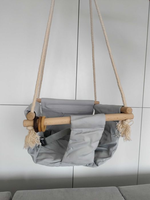 Hustawka szara dla dzieci drewniana boho