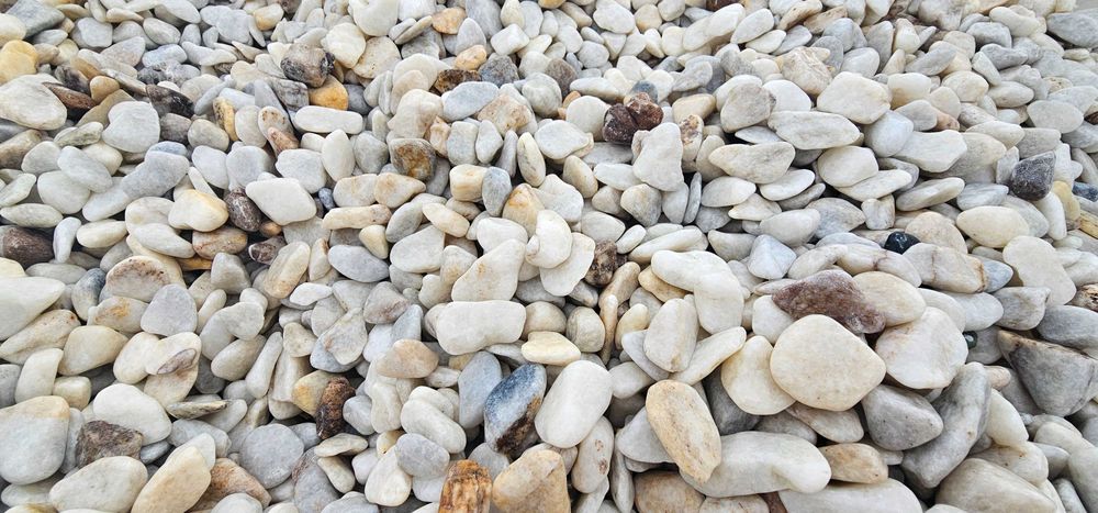 Otoczak biały kalcyt carrara Thassos white ogrodowy