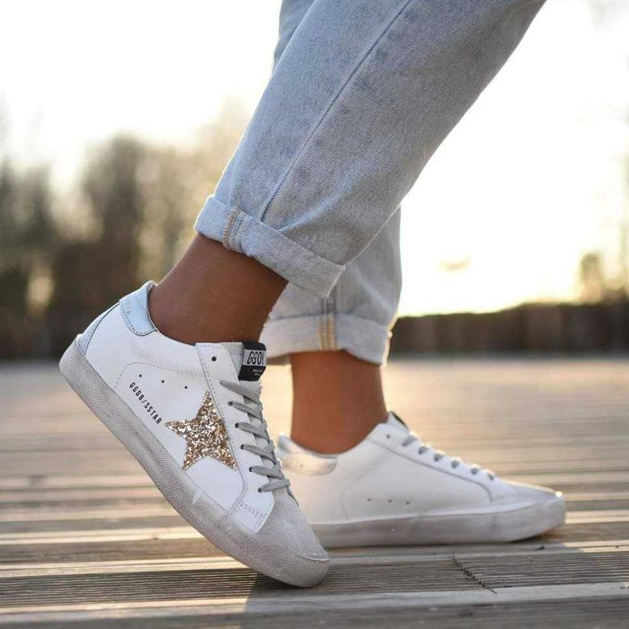 Sapatilhas brancas em pele, unisexo