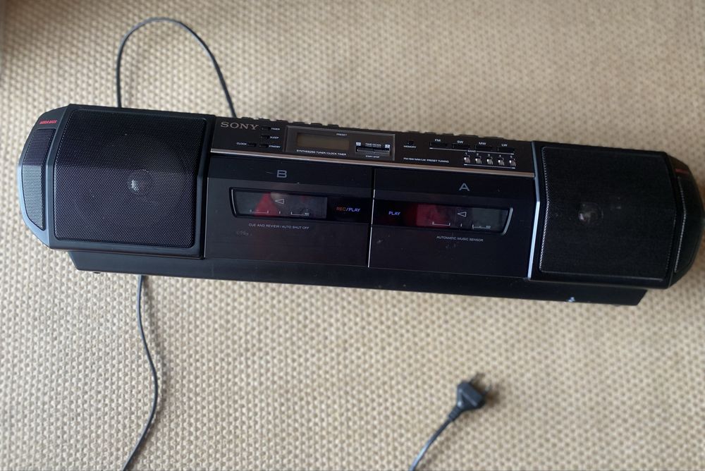 Rádio Cassete Sony CFS-DW50L Mega Bass - Funcional