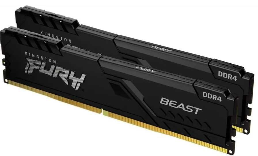 Модуль пам'яті Kingston Fury DDR4 16GB 2x8GB 3200MHz Beast Black