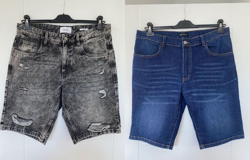 NOWE Spodenki jeansowe M/L 33 męskie szorty H&M RESERVED szare, granatowe
