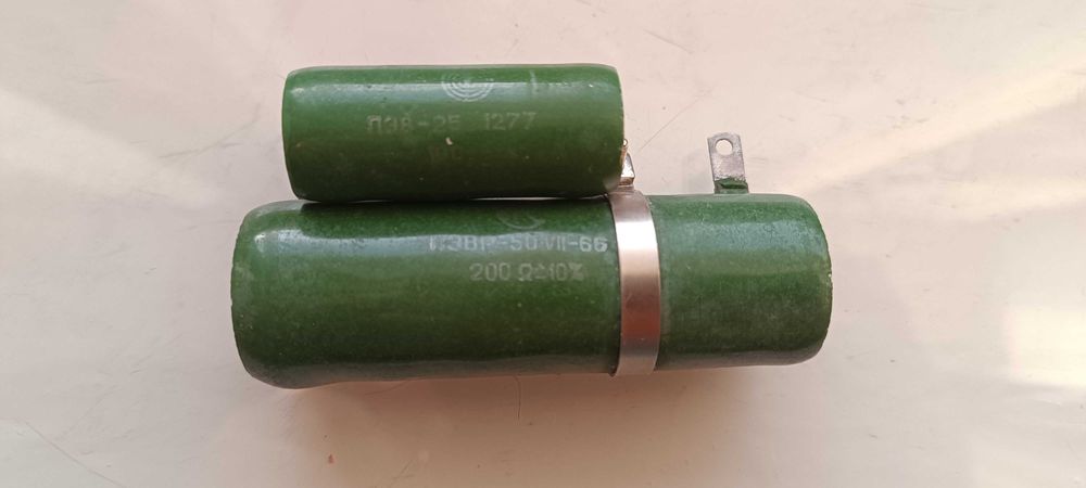 Резистори С5-35В-100 82Ом;1,8_2,2 кОм;С5-25 3,9кОм;ПЭВР-50 200Ом;ПЭВ25