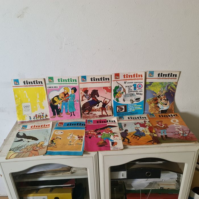 Varias  bandas desenhadas tim tim  em revistas