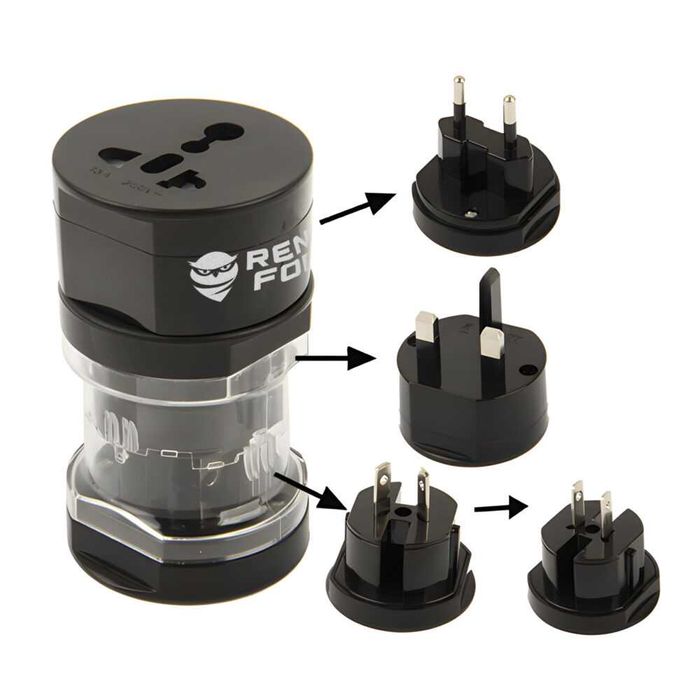Adapter przejściówka podróżny uniwersalny świata, UK, UE, USA.