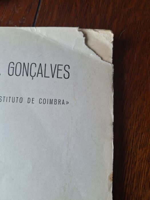 Livro antonio a goncalves  homenagem Instituto coimbra  1946