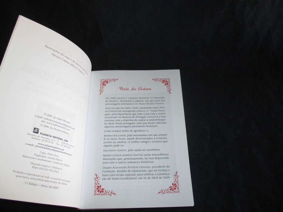 Livro Nuno Álvares Pereira Isabel Ricardo Autografado