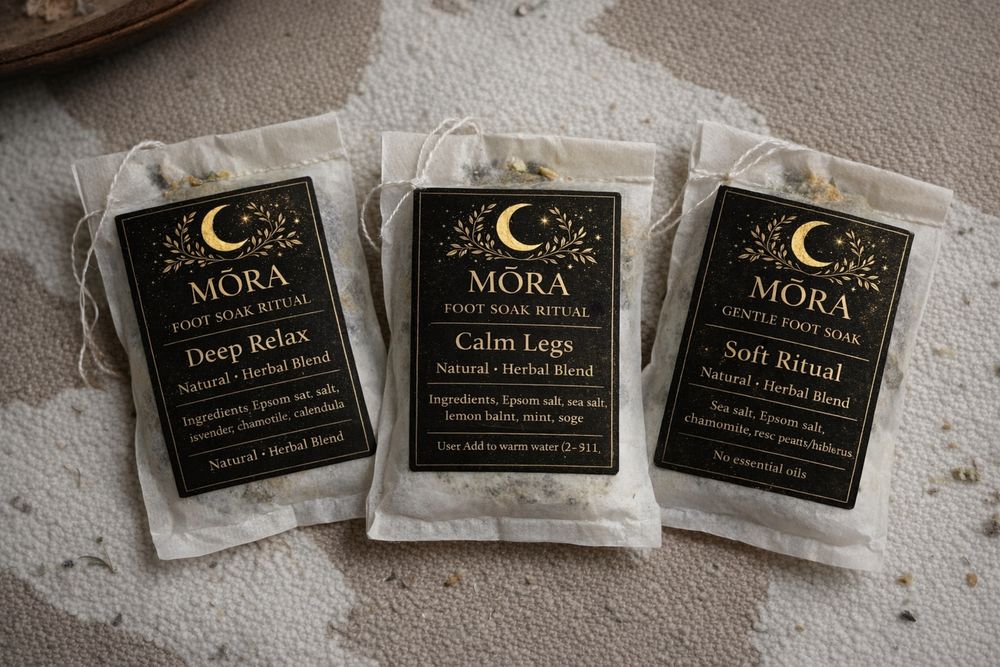 Набір сольово-травʼяних ванночок для ніг | Relax SPA | Hand-made MŌRA