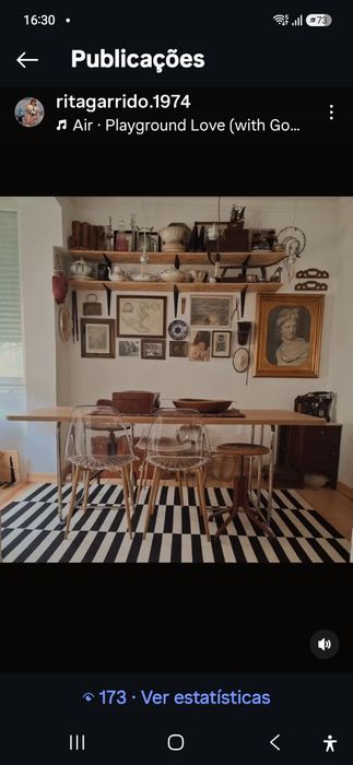 Mesa de jantar moderna, madeira maciça, pés cromados