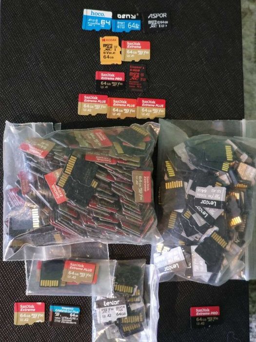 Карта памяти 64 гб microsd u1 u3 v30 32-138+/40-153+ sandisk lexar kingston