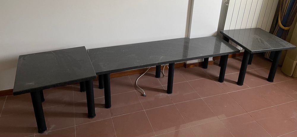 Mesas de apoio sala em granito preto impecáveis