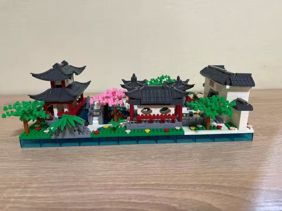 Blocos construção cidade Chinesa, tipo Lego