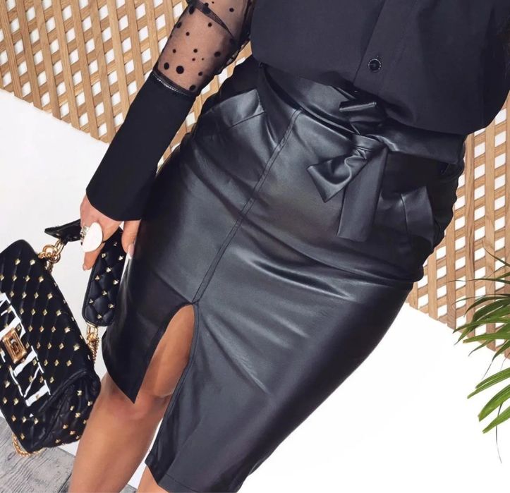 Спідниці-олівець з еко-шкіри