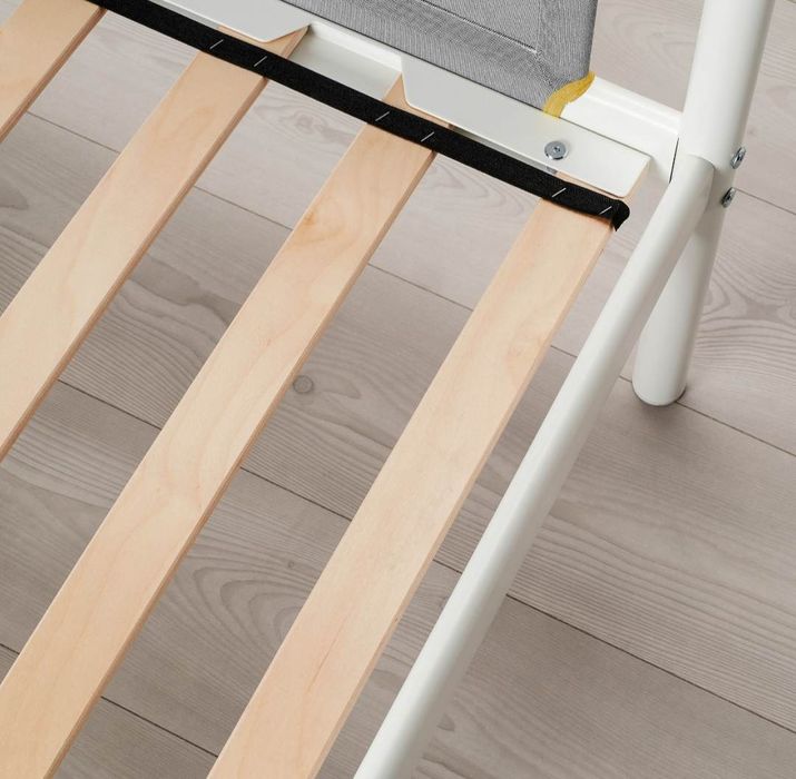 Beliche Vitval Estrutura Branco/Cinza 90*200Cm