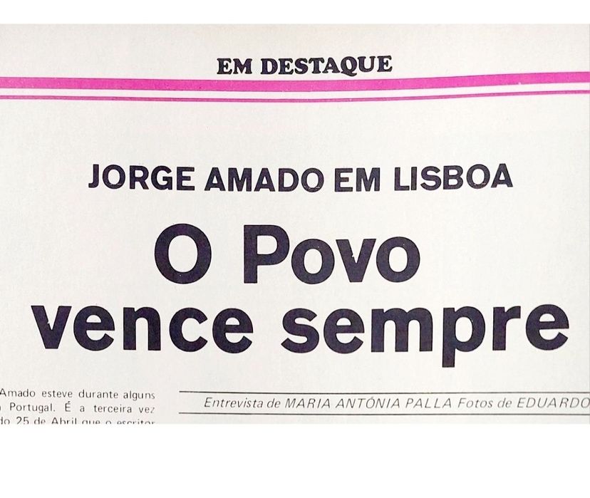 Jorge AMADO em Lisboa, 1976