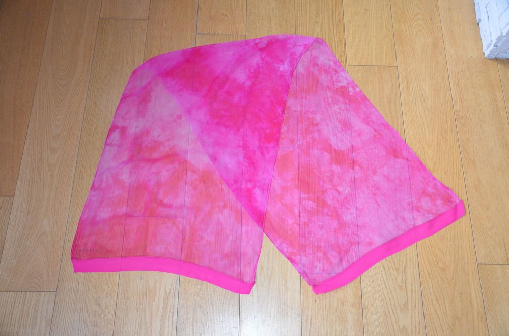 Jaeger chusta szal 100% silk jedwab róż
