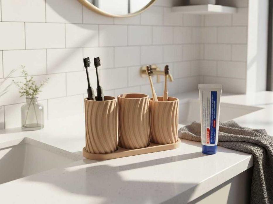 Conjunto moderno de porta-escovas de dente "Pequena Família"