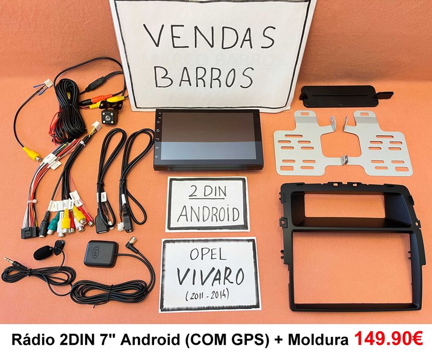 (NOVO) Rádio 2DIN • OPEL Vivaro (Desde 2001 a 2019) • Android [4+64GB]