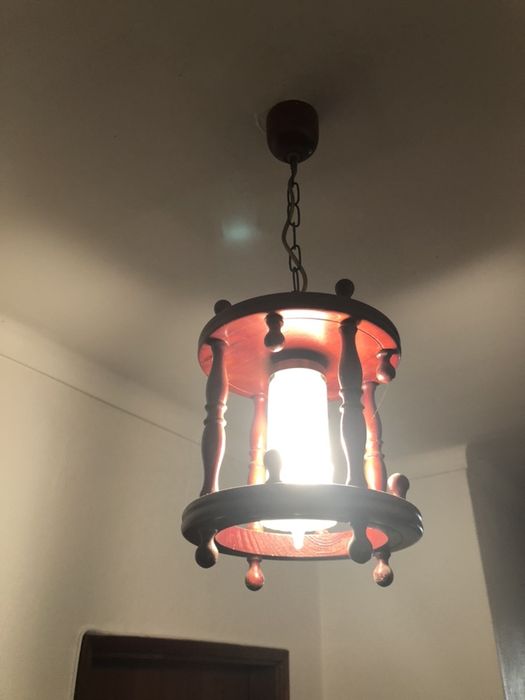 2 Candeeiros madeira maciça