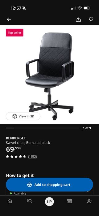 cadeira giratória IKEA