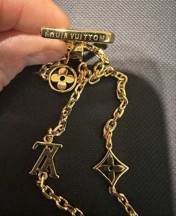 Złoty Naszyjnik z Logo LV