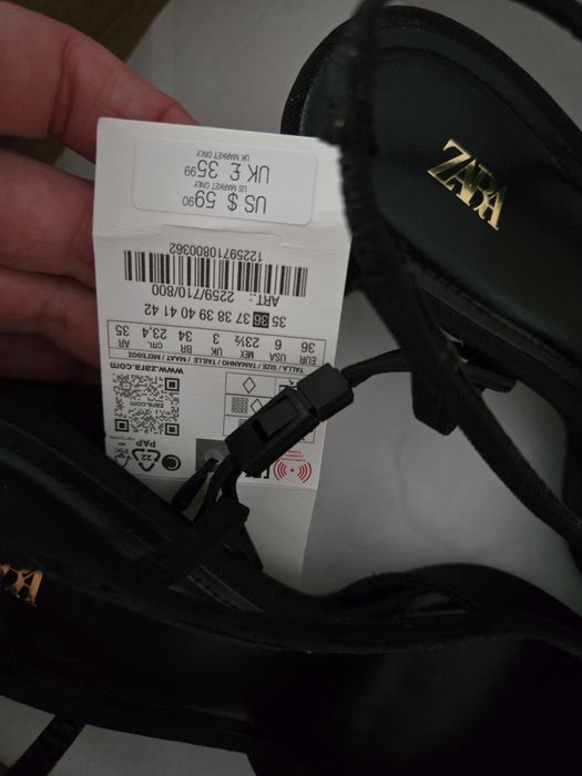 Нові текстильні туфлі zara 36 розмір 23,5 см