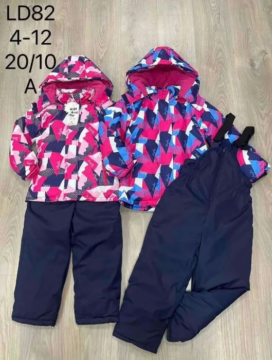 Зимовий термокомбінезон на флісі для дівчаток р.104,110,116,122,128