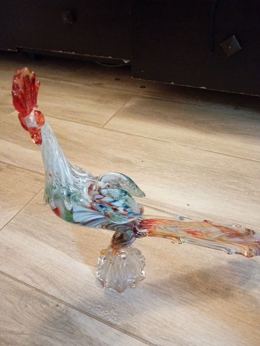 Galo de vidro antigo uma bela obra de arte !