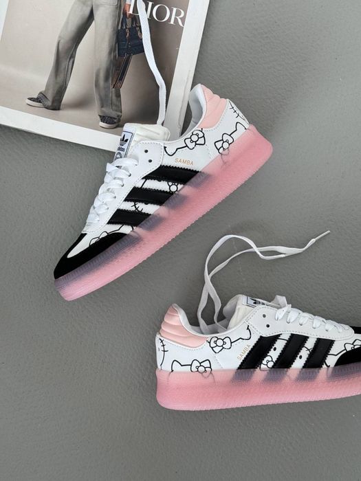 36-41 р кросівки Adidas samba platform hello kitty